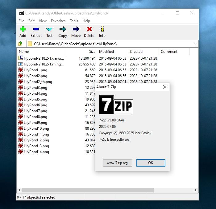 7-Zip v25.01 - Free Download - OlderGeeks.com Freeware Downloads
