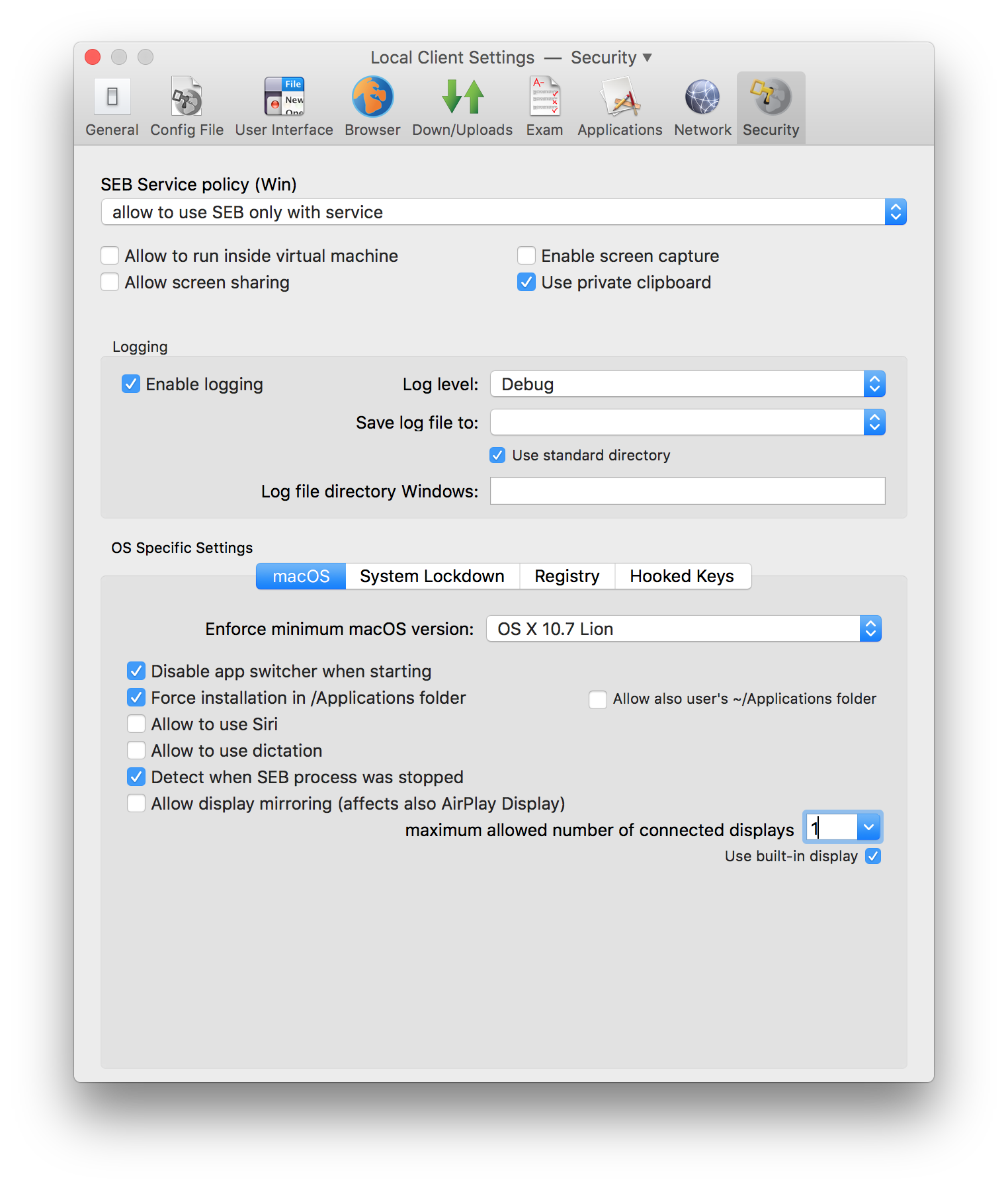 options to safe exam browser options to safe exam browser