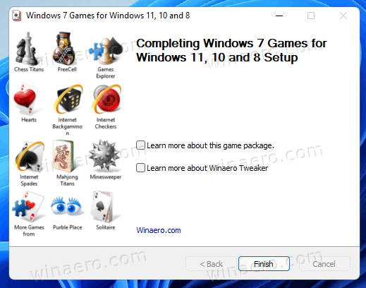 Viewing Windows 7 Games For Windows 10/11 v3.1 -  Freeware  Downloads