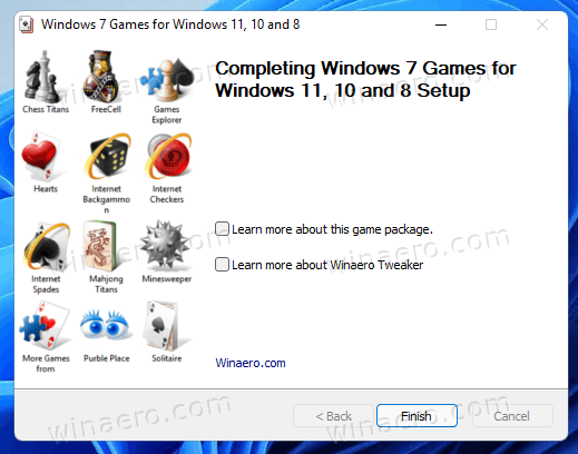 Viewing Windows 7 Games For Windows 10/11 v3.1 - Freeware Downloads
