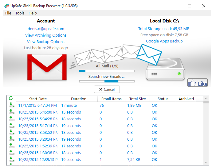 backup gmail locally backup gmail locally